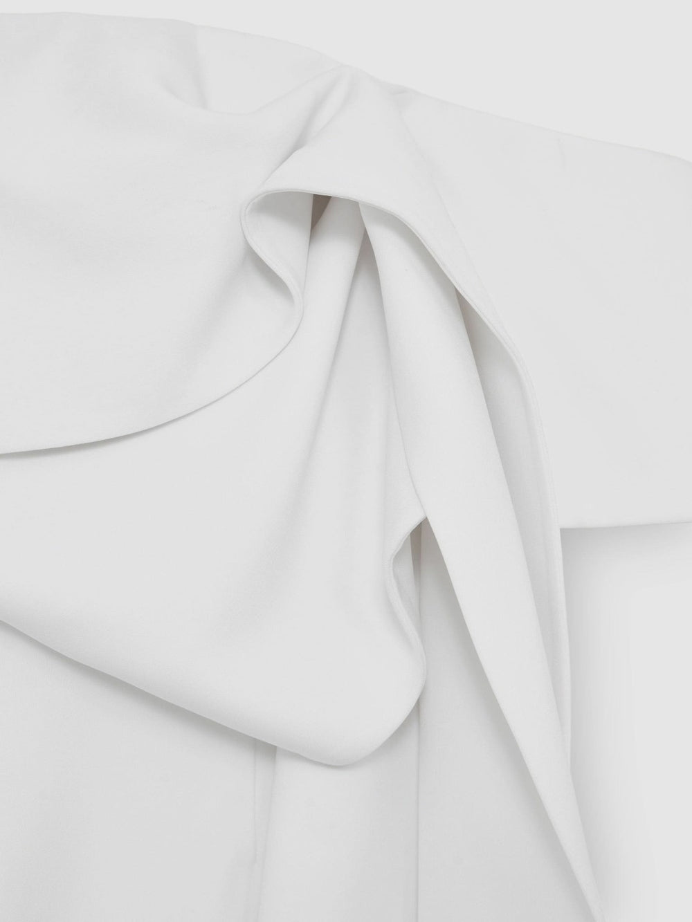Sculptural Off-Shoulder Mini Dress Ivory | Womens