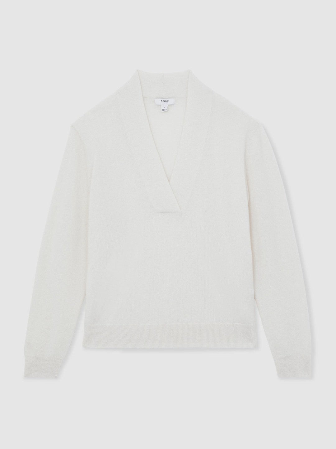 Cashmere V-Neck Jumper Cream | Womens