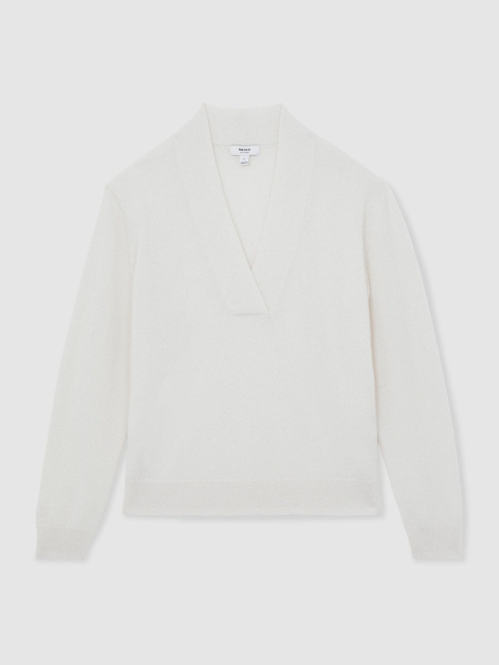 Cashmere V-Neck Jumper Cream | Womens