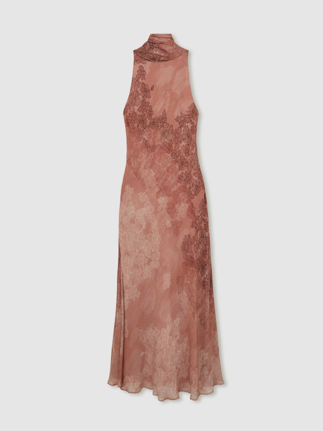 Chiffon Floral Cape Maxi Dress Pale Pink | Womens