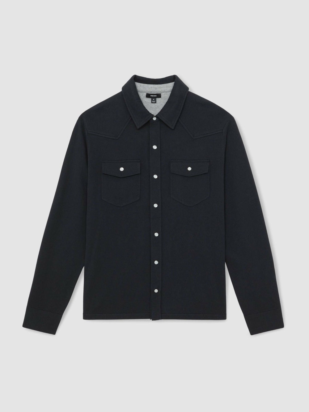 Cotton-Cashmere Western Knitted Shirt Navy | Mens