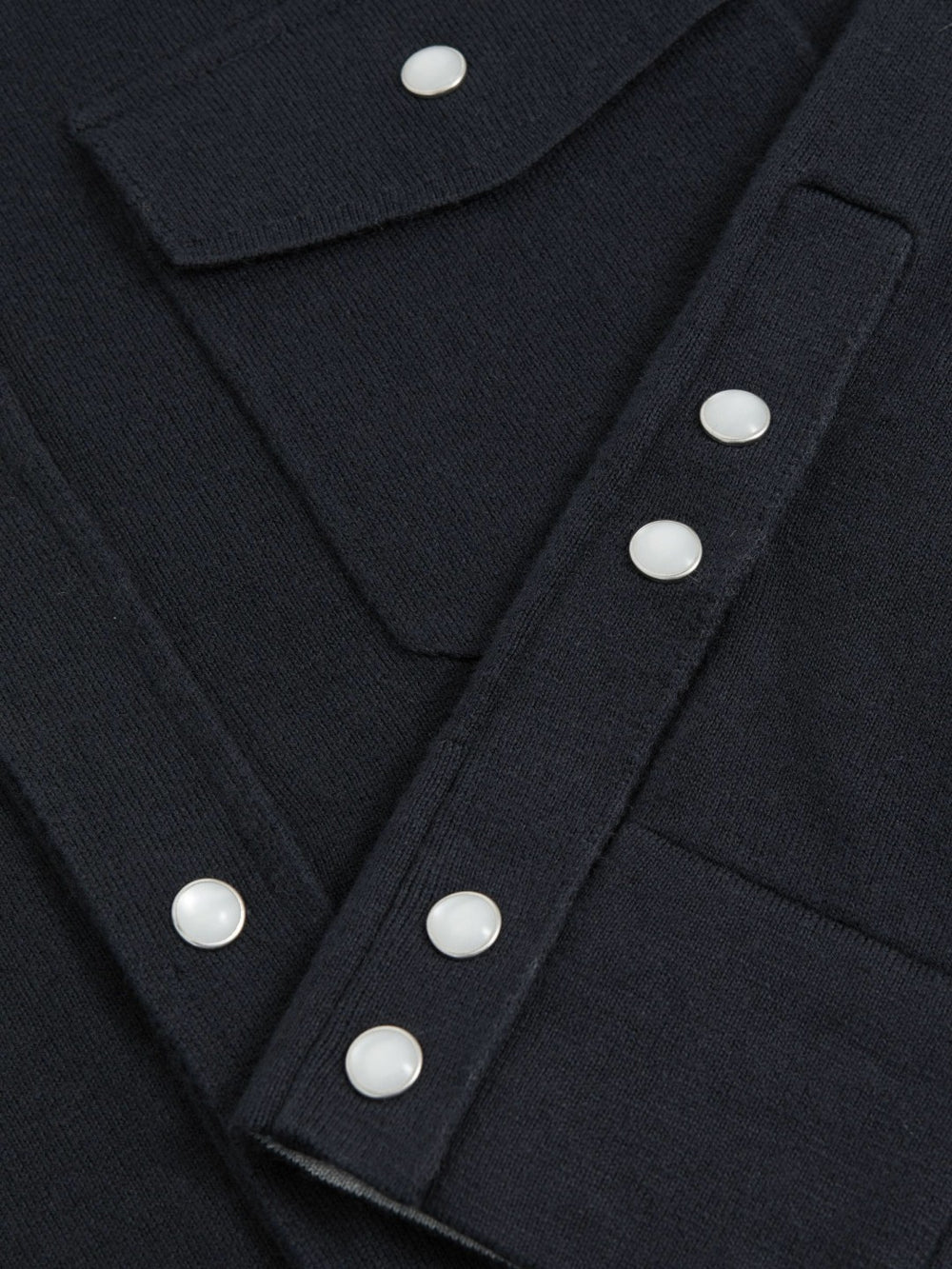 Cotton-Cashmere Western Knitted Shirt Navy | Mens