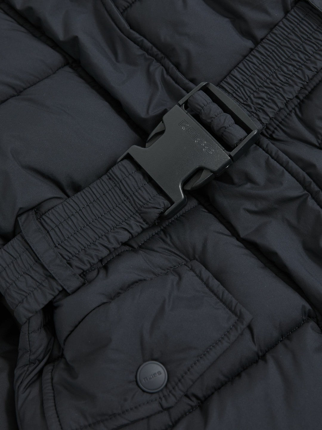 Longline Hooded Puffer Coat Navy | Children