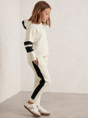 Cotton-Blend Joggers and Hoodie Set Ecru | Children
