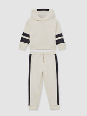 Cotton-Blend Joggers and Hoodie Set Ecru | Children