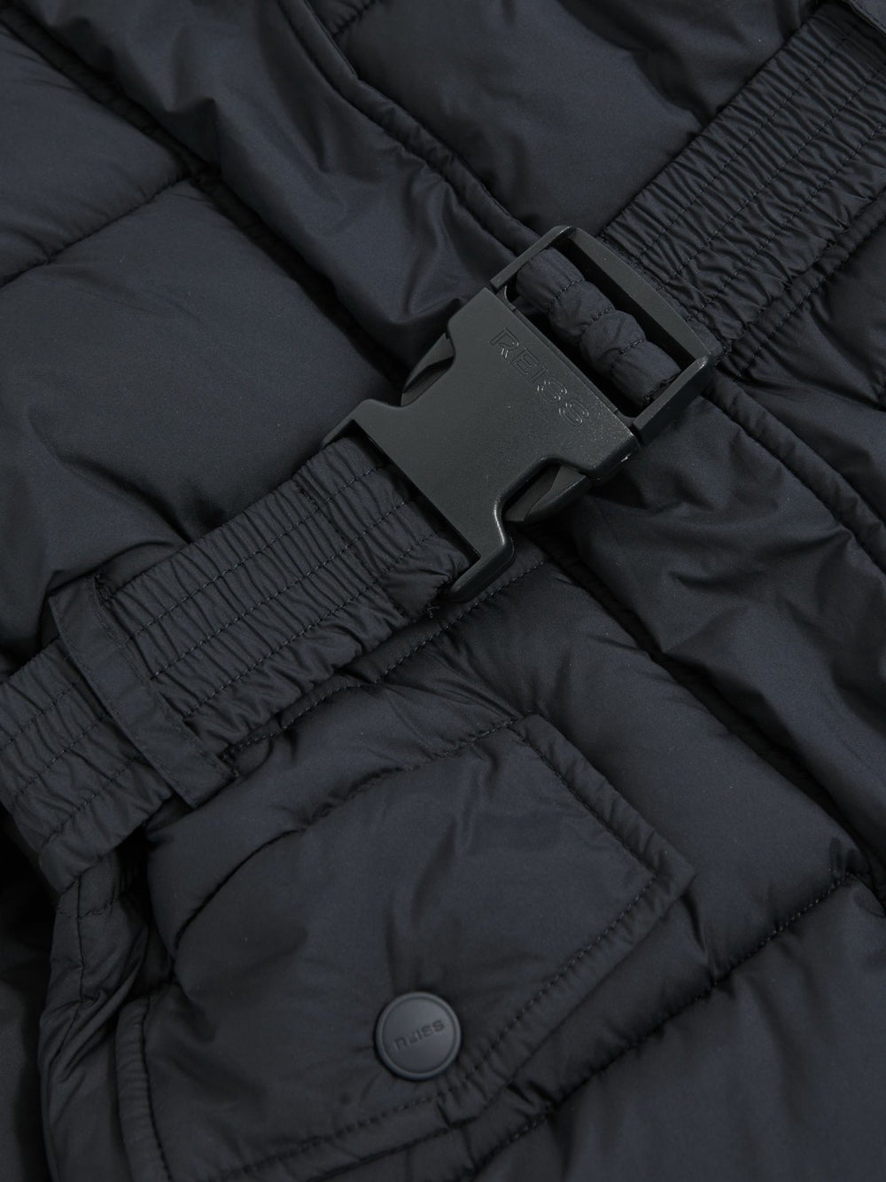 Longline Hooded Puffer Coat Navy | Children