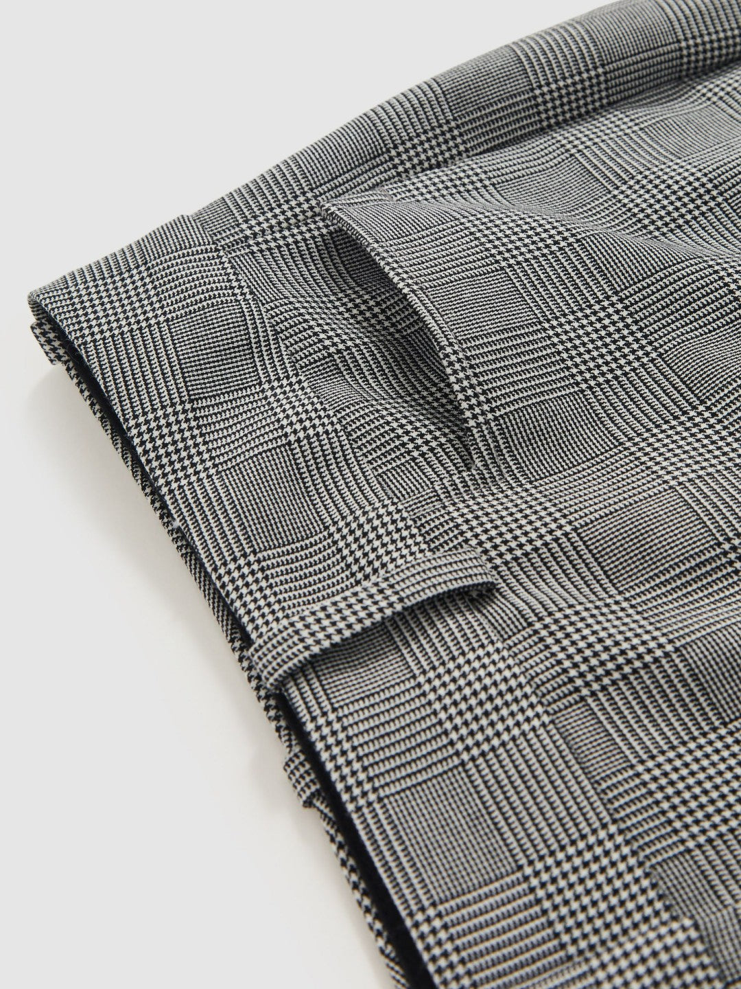 Petite Check Flared Suit Trousers Grey | Womens