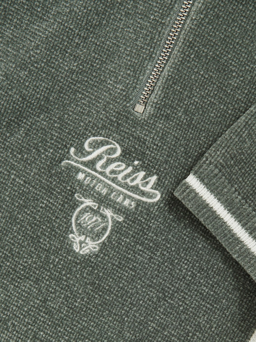 3-9 yrs Chenille Tipped Motor Cars Polo Shirt Dark Sage Green/White | Children
