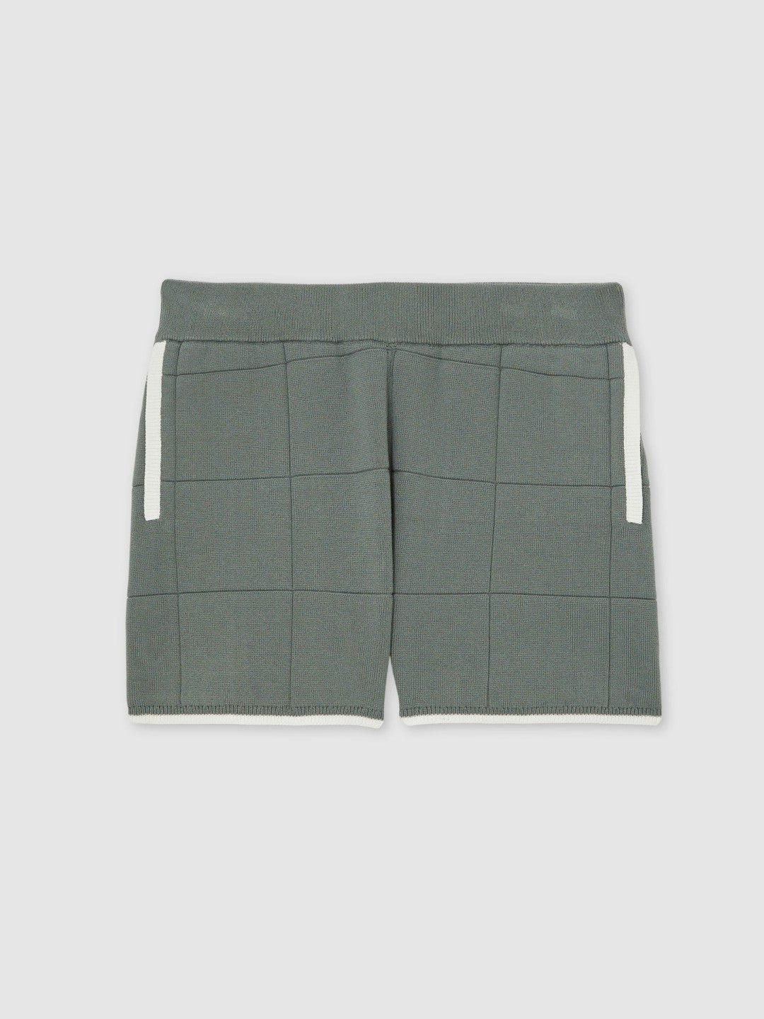 3-9 yrs Tipped Knit Stitch-Detail Shorts Dark Sage Green | Children