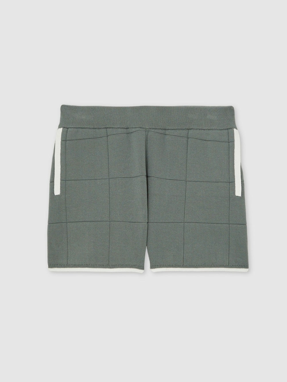3-9 yrs Tipped Knit Stitch-Detail Shorts Dark Sage Green | Children