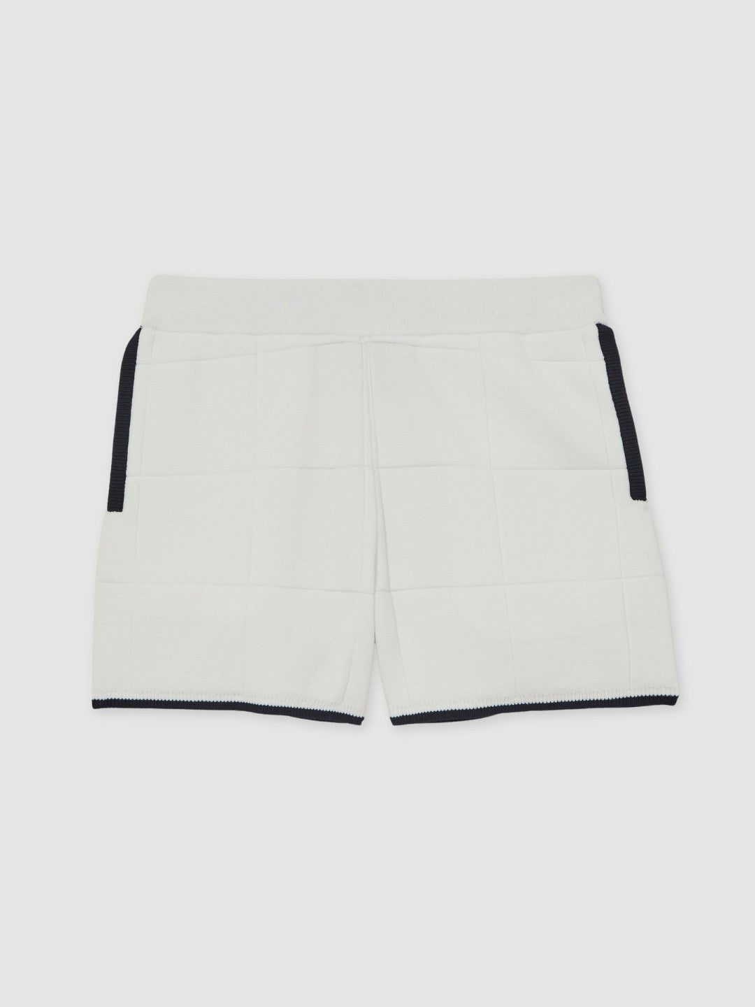 3-9 yrs Tipped Knit Stitch-Detail Shorts White/Navy | Children