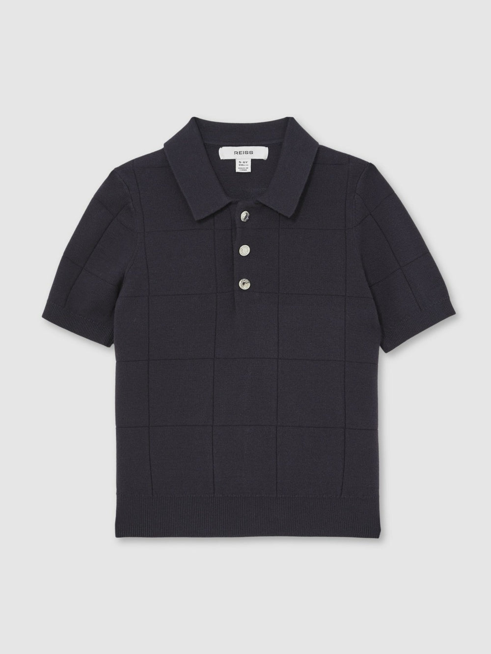 13-14 yrs Stitch-Detail Press-Stud Polo Shirt Navy Blue | Children