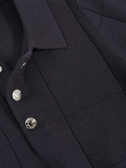 13-14 yrs Stitch-Detail Press-Stud Polo Shirt Navy Blue | Children
