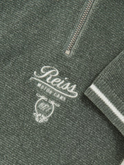 9-13 yrs Chenille Tipped Motor Cars Polo Shirt Dark Sage Green/White | Children