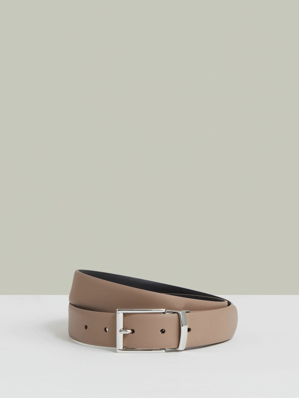 Reversible Leather Belt Dark Stone/Navy | Mens