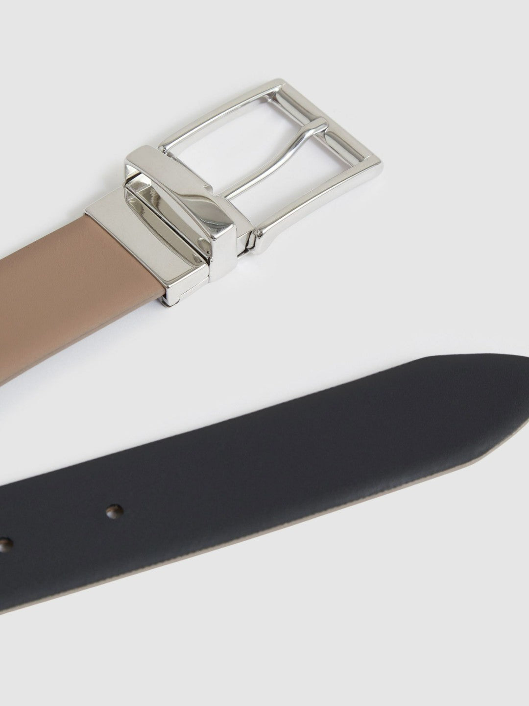 Reversible Leather Belt Dark Stone/Navy | Mens