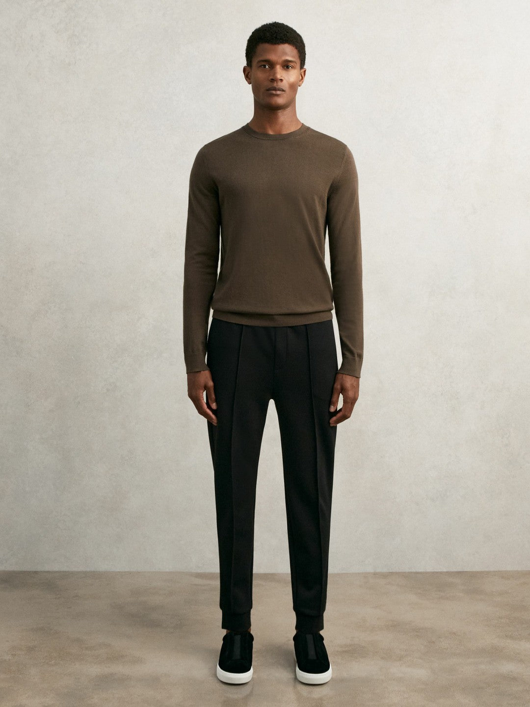 Interlock Drawstring Joggers Black | Mens