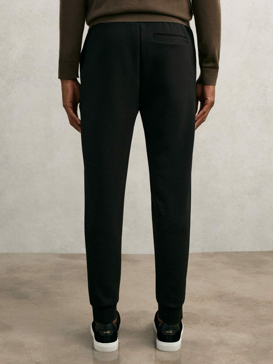 Interlock Drawstring Joggers Black | Mens