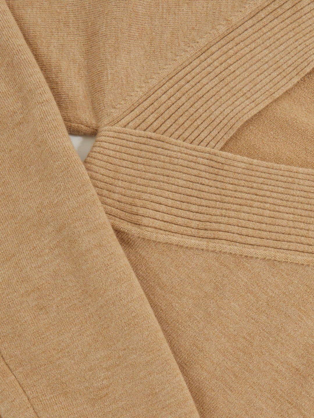 Wool-Blend Asymmetric Knit Top Camel | Womens
