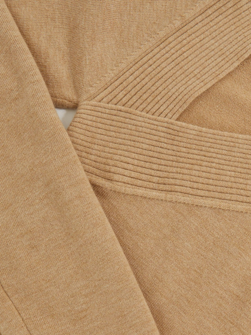 Wool-Blend Asymmetric Knit Top Camel | Womens