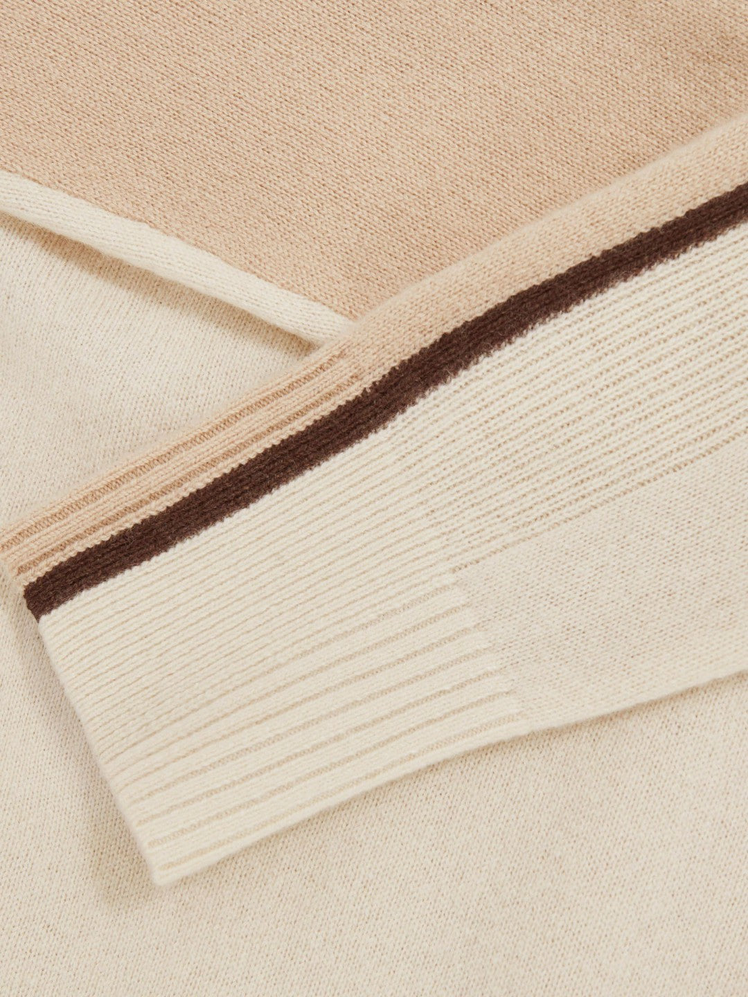 Wool-Blend Colour-Block Jumper With Cashmere Cream/Neutral | Womens