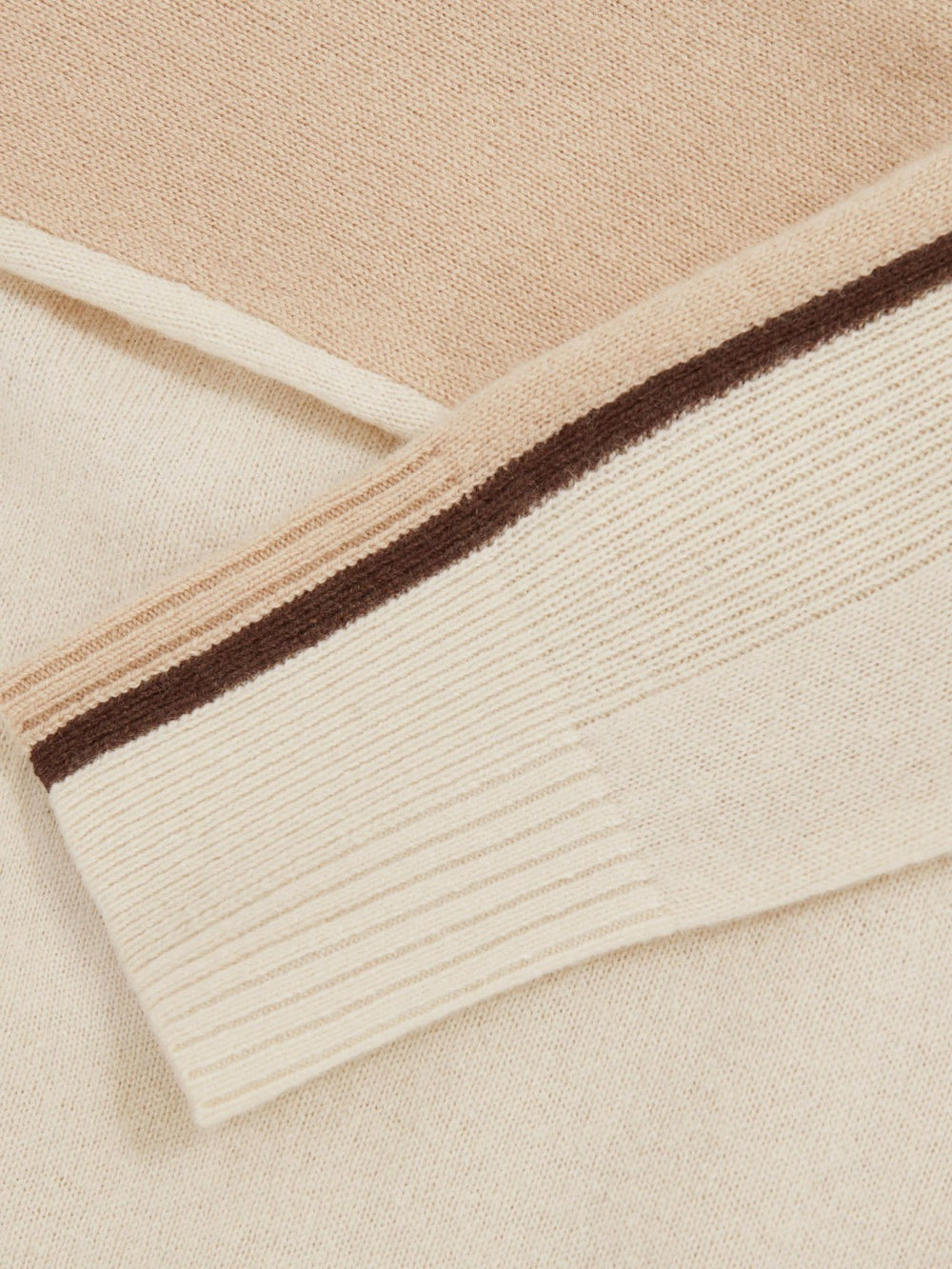 Wool-Blend Colour-Block Jumper With Cashmere Cream/Neutral | Womens