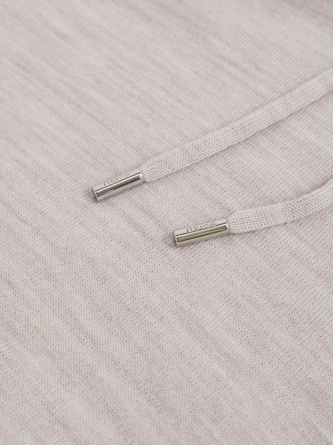 Merino Wool Drawstring Hoodie Wicker Brown Melange | Mens