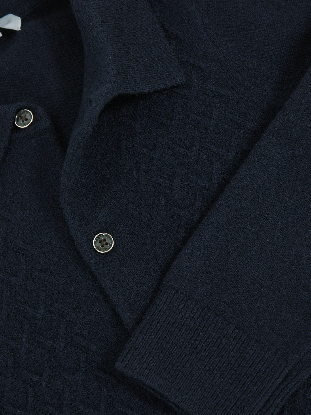 13-14 yrs Wool V-Stitch Button-Through Cardigan Navy Blue | Children