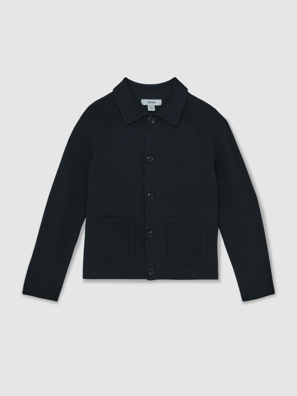 13-14 yrs Button-Through Knitted Cardigan Navy | Children