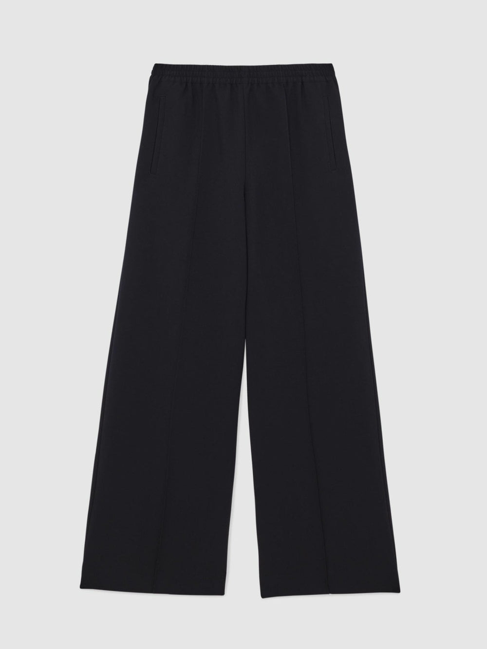 Wide Leg Elasticated Waist Trousers Navy | Womens