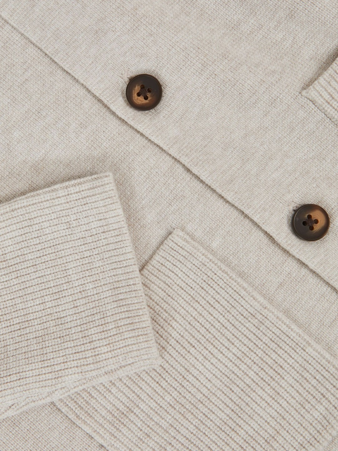 3-9 yrs Button-Through Knitted Cardigan Oatmeal Melange | Children