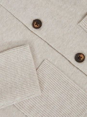 3-9 yrs Button-Through Knitted Cardigan Oatmeal Melange | Children