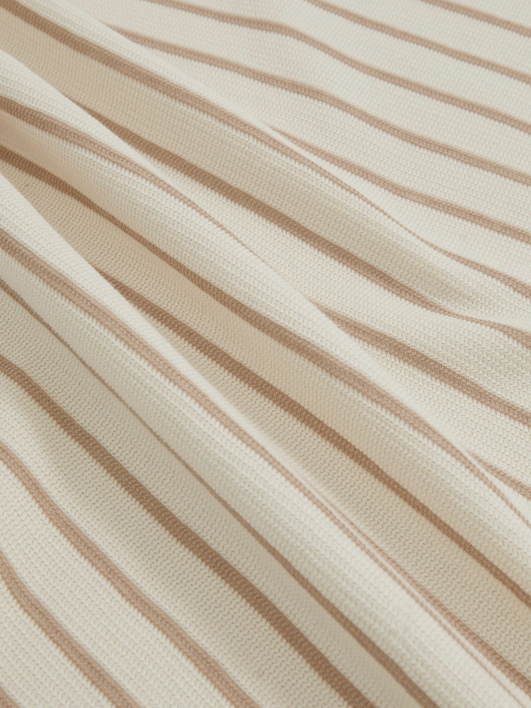 Cotton Textured Stripe T-Shirt Oatmeal/White | Mens