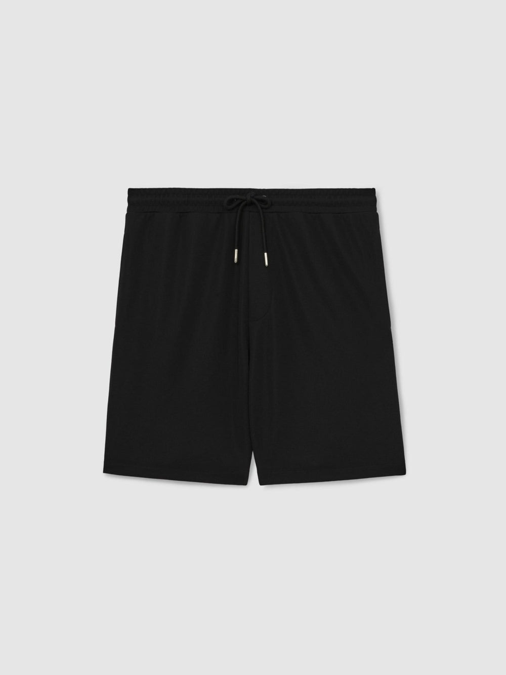 Textured Drawstring Shorts Black | Mens