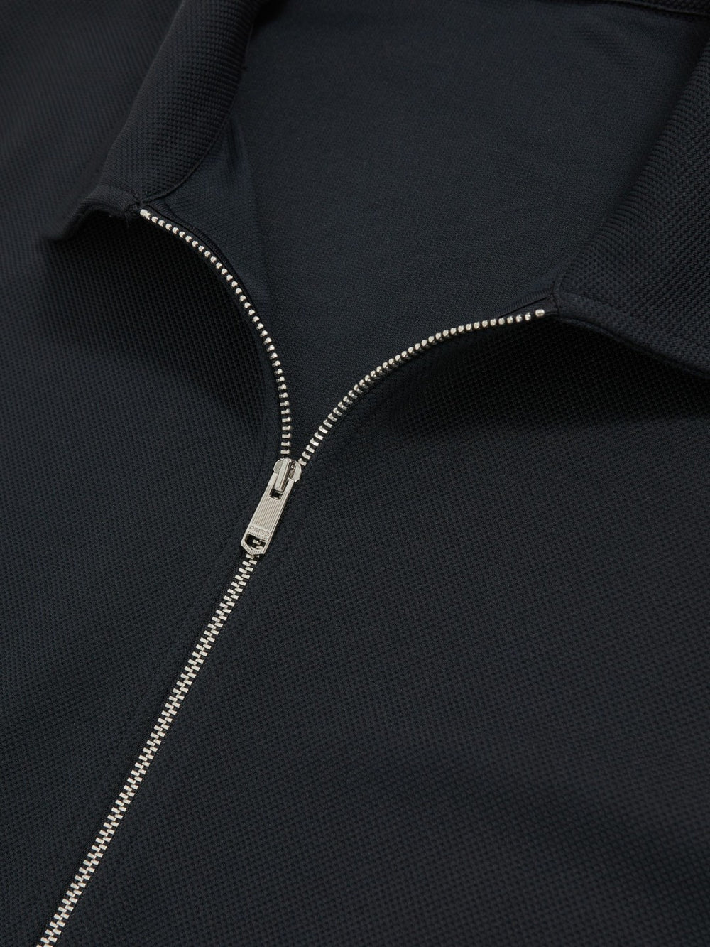 Textured Zip Through Overshirt Navy | Mens