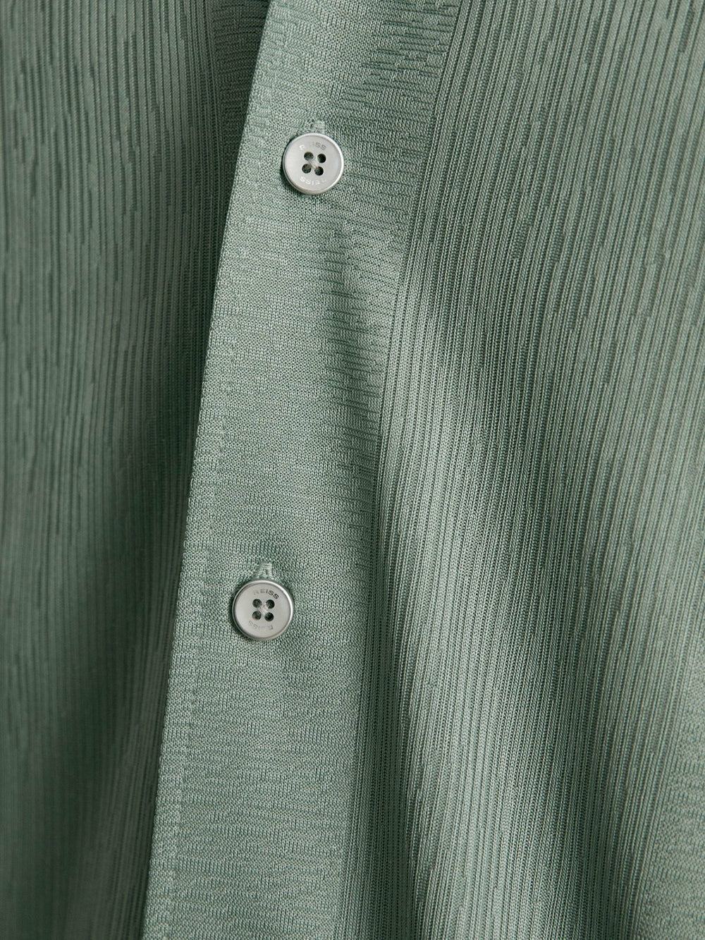 Jacquard-Stripe Cuban-Collar Shirt Mint Green | Mens