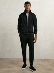 Interlock Zip Through Overshirt Black | Mens