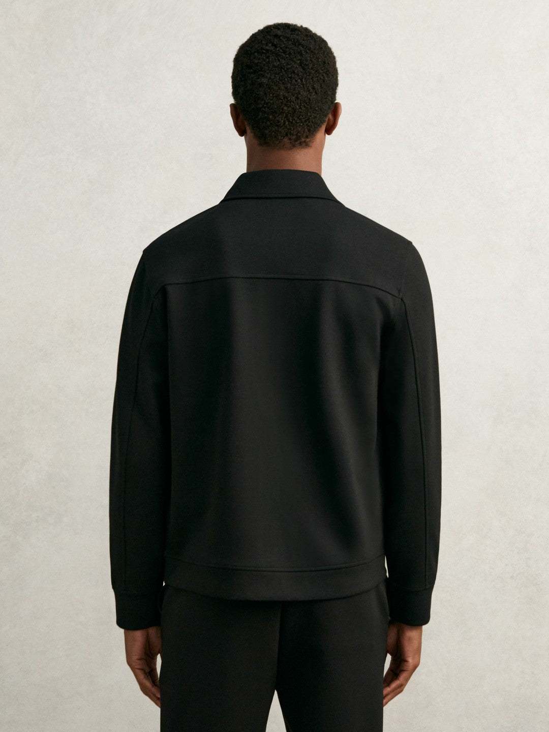 Interlock Zip Through Overshirt Black | Mens