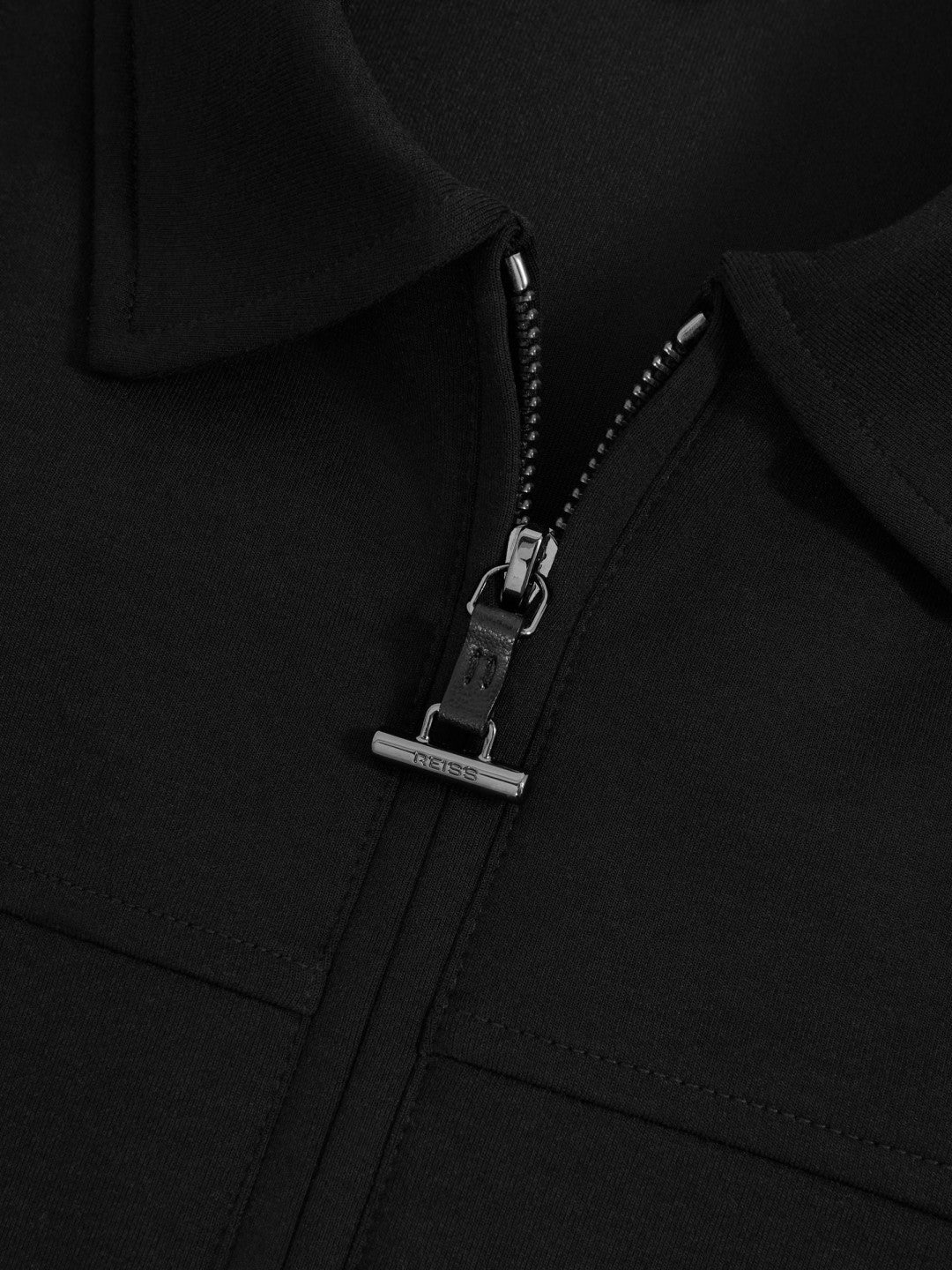 Interlock Zip Through Overshirt Black | Mens