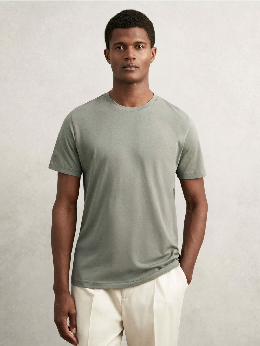 T-Shirts 3 Pack White/Navy/Dark Sage Green | Mens