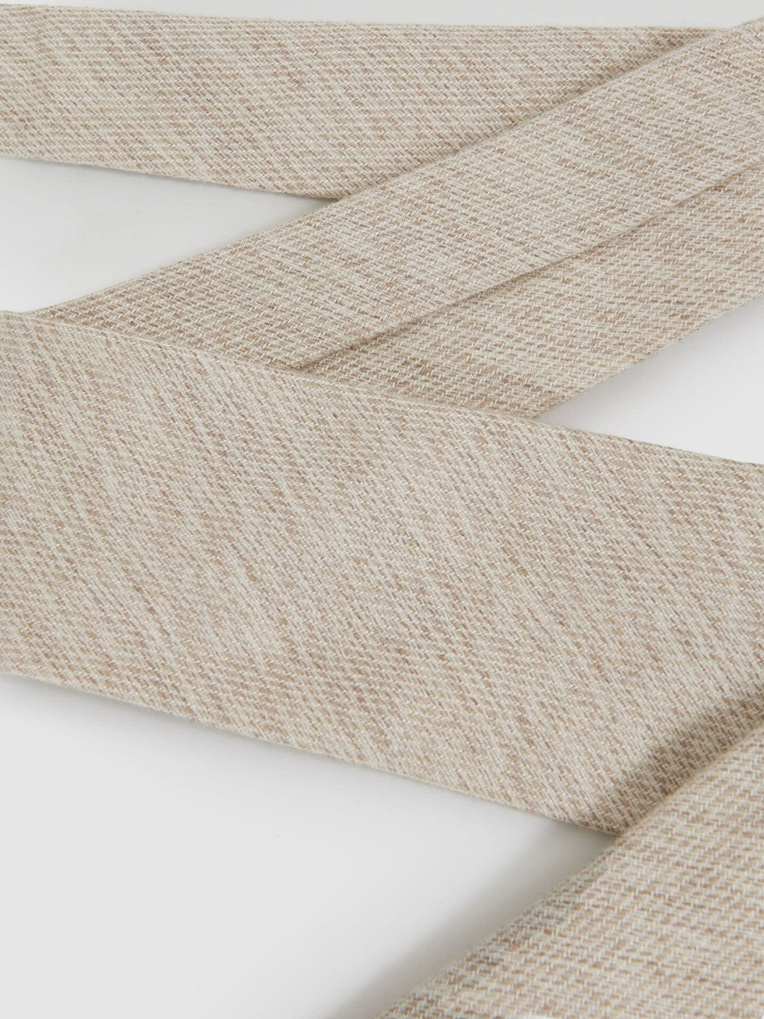 Wool-Silk Textured Tie Oatmeal | Mens