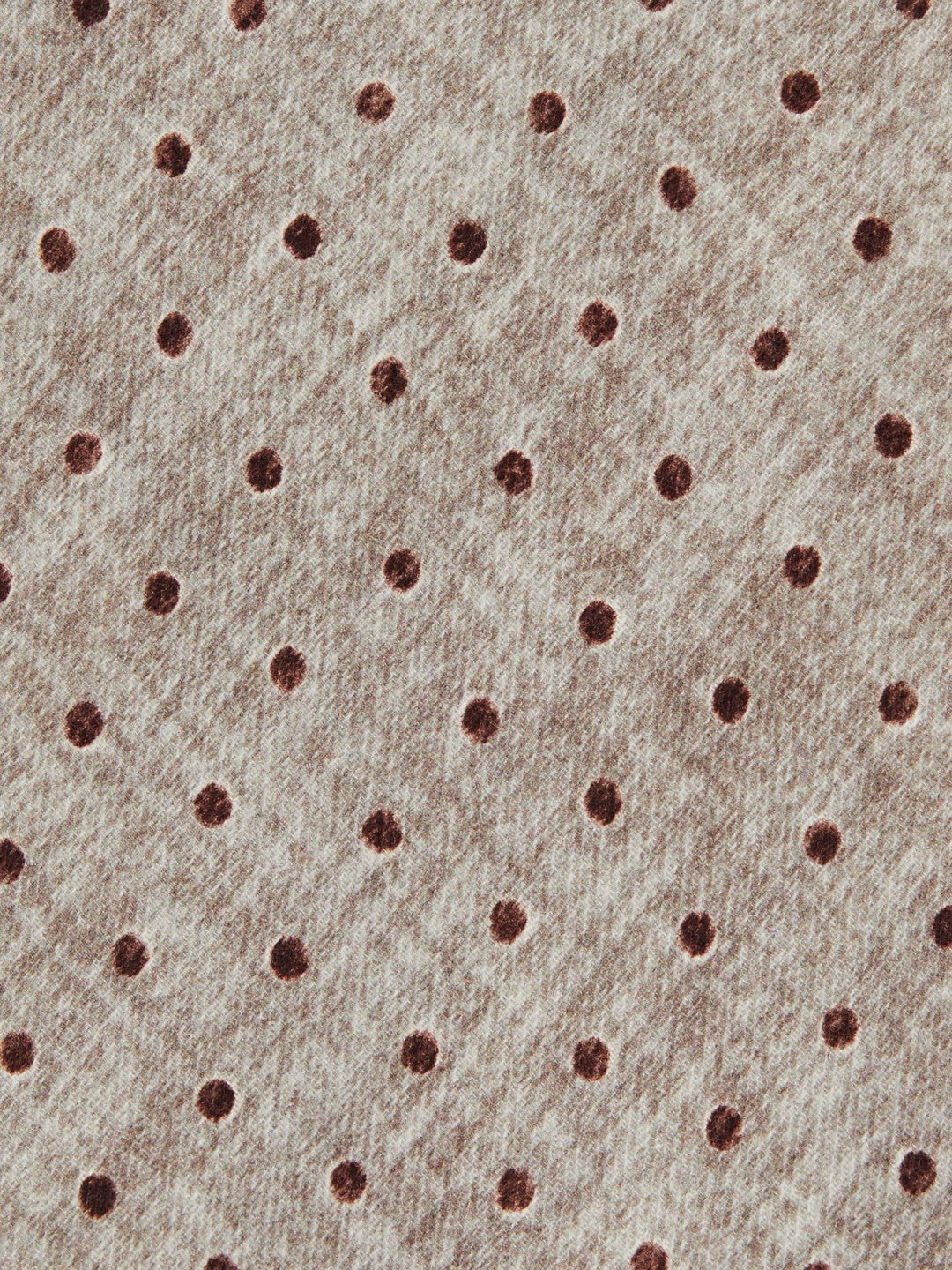 Wool-Cotton Polka-Dot Tie Grey Melange | Mens