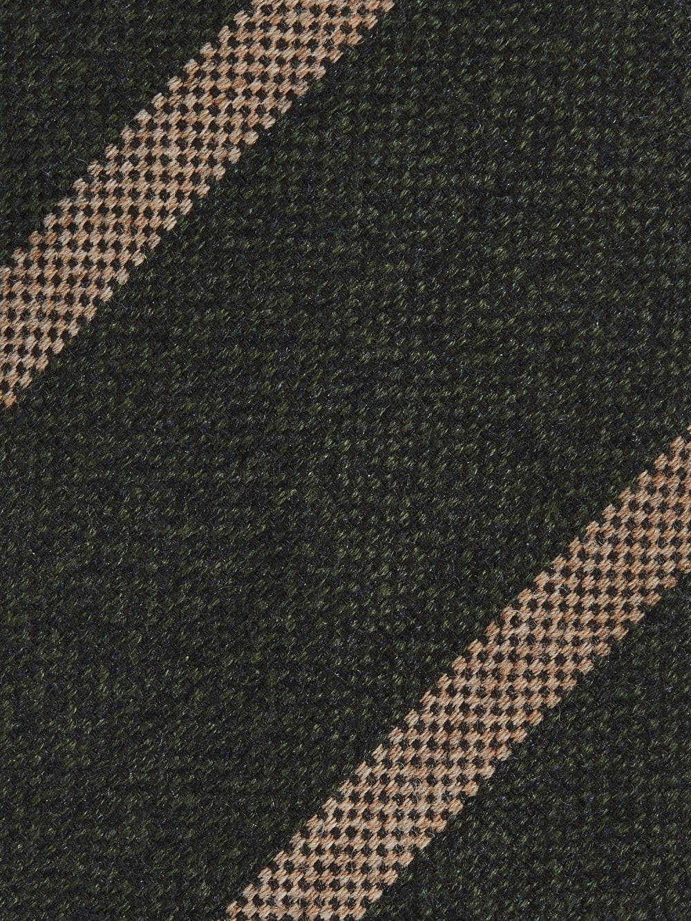 Wool-Silk Striped Tie Forest Green | Mens
