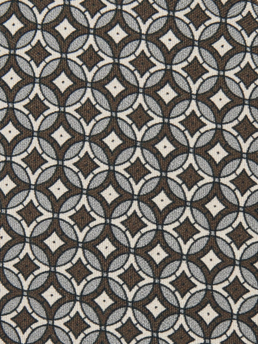 Silk Geometric-Print Tie Chocolate Brown Multi | Mens