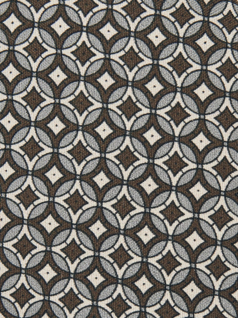 Silk Geometric-Print Tie Chocolate Brown Multi | Mens