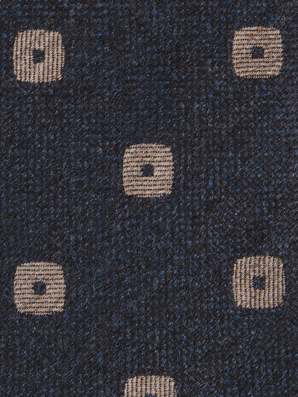 Silk-Wool Square-Medallion Tie Navy | Mens