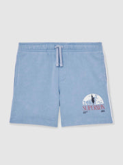 9-13 yrs Superman Logo-Print Shorts Light Blue | Children