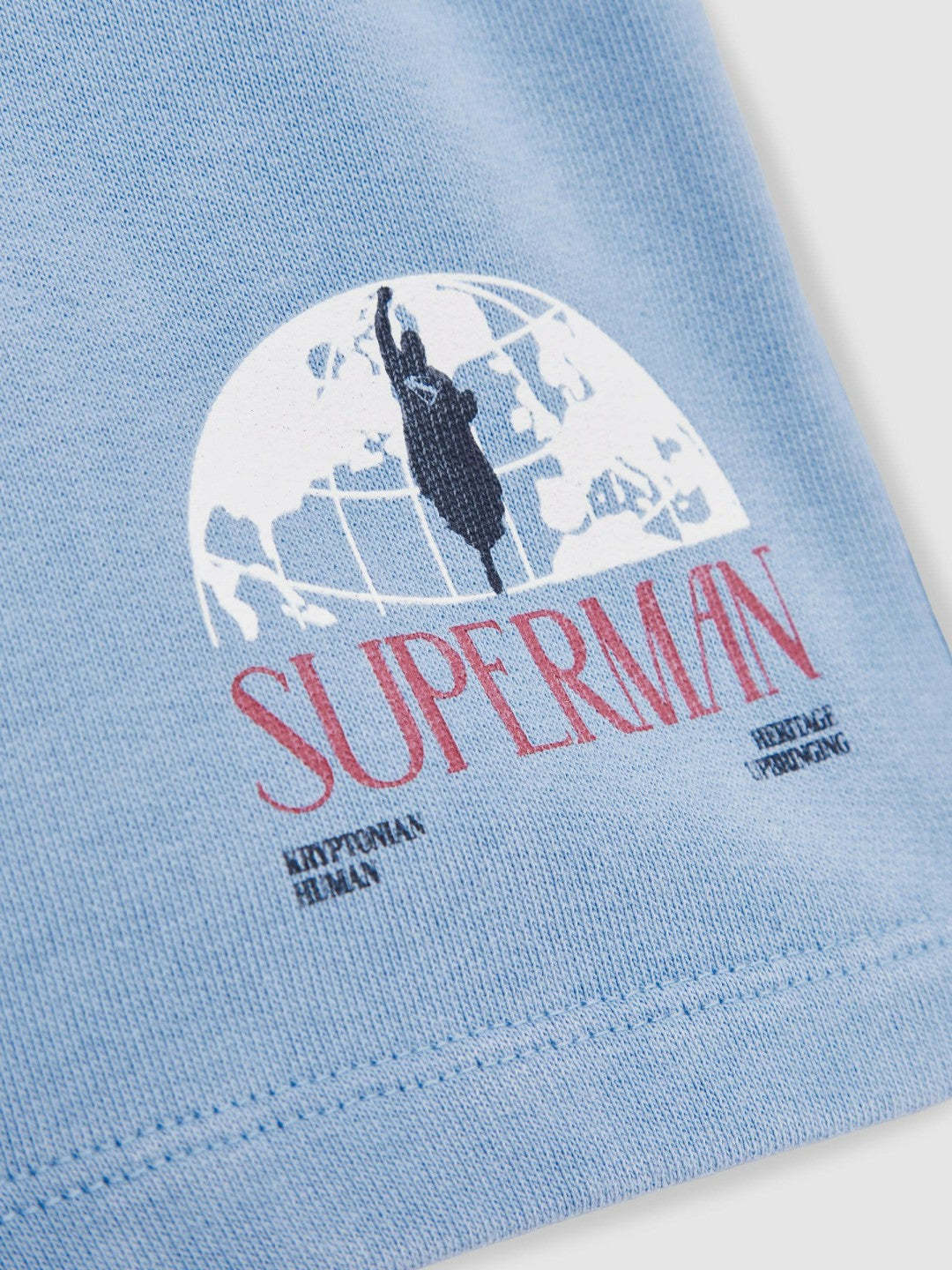 9-13 yrs Superman Logo-Print Shorts Light Blue | Children