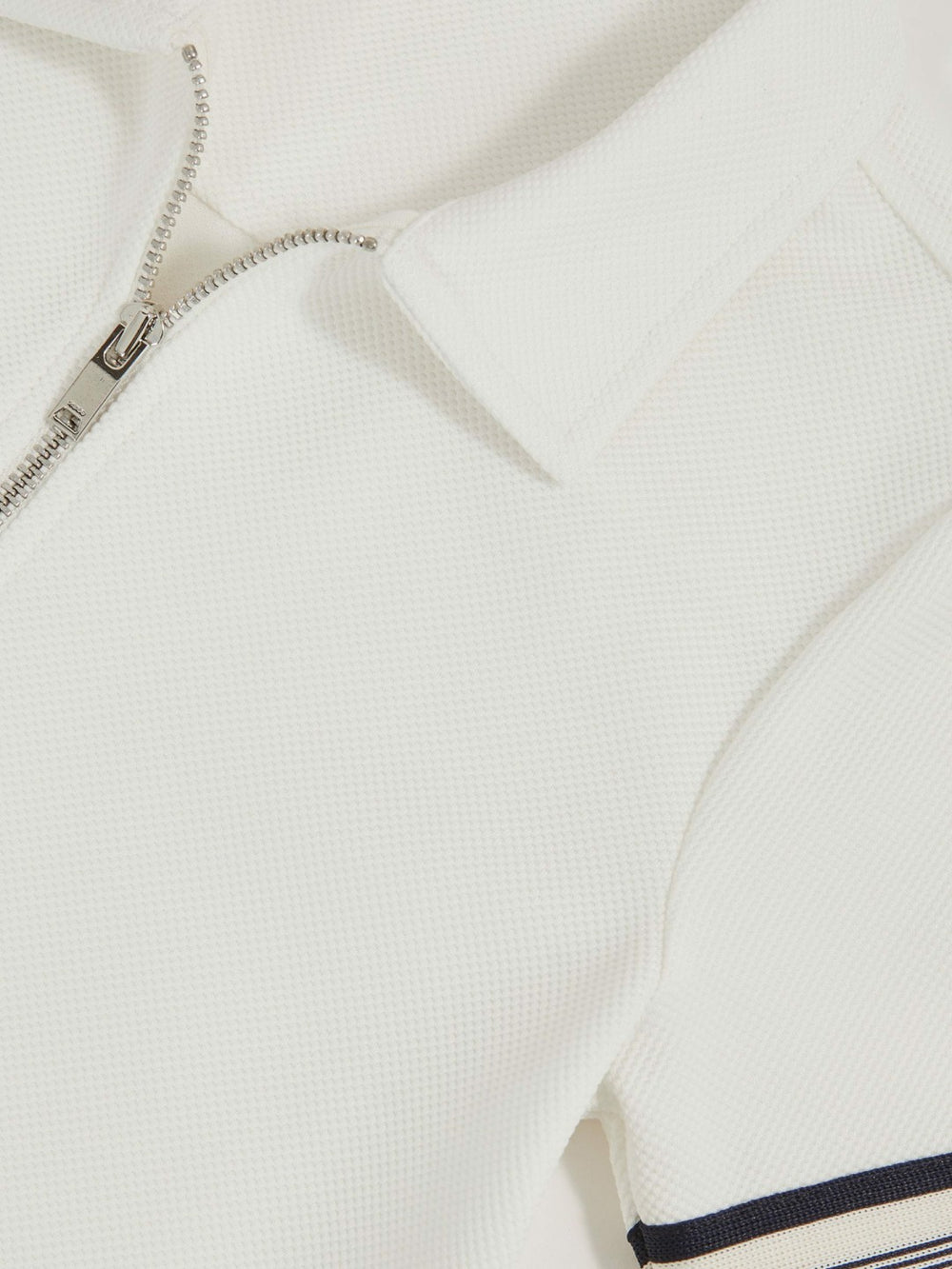 9-13 yrs Textured Half Zip Polo Shirt White | Children