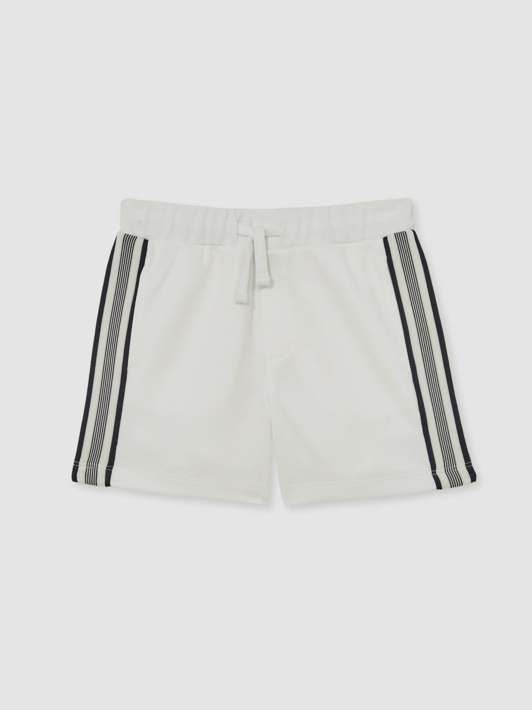 9-13 yrs Side Stripe Textured Shorts White | Children